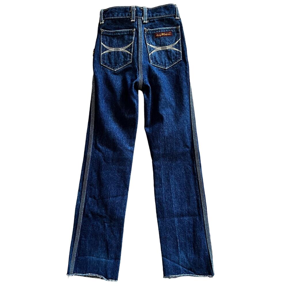 Vintage 80s Sergio Valente Cowboy Jeans 7 Boys Western Dark Wash Straight Rodeo